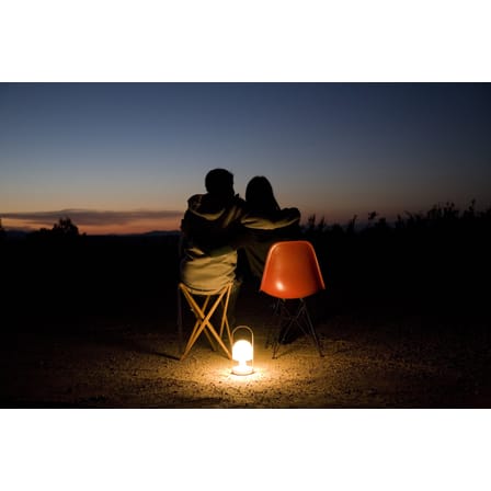 FollowMe Wireless rechargeable lamp plastic material white natural wood / LED - H 29 cm - Marset