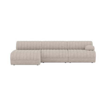Canapé modulable Coltre tissu beige / 3 places avec méridienne - L 270 cm - Muuto