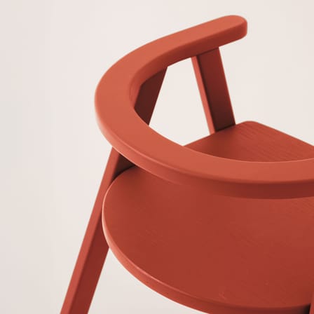 Chaise enfant Growing Green bois rouge - NOBODINOZ