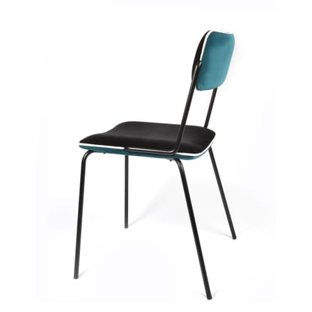 Chaise rembourrée Double jeu tissu bleu noir / Velours - Maison Sarah Lavoine