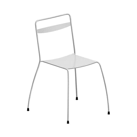 Chaise Tondella métal blanc - Zeus