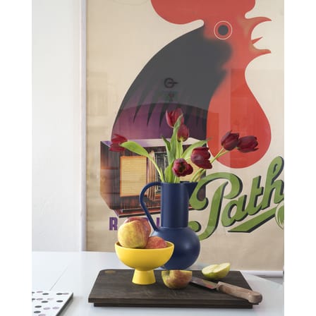 Coupe Strøm Large céramique jaune / Ø 22 cm - Fait main - raawii