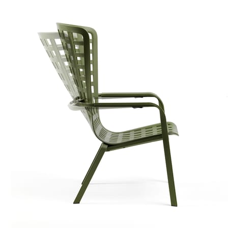 Fauteuil empilable Folio blanc / Dossier multiposition - NARDI