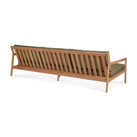 Gartensofa 3-Sitzer Jack Outdoor textil holz grün / L 265 cm - Teakholz - Ethnicraft
