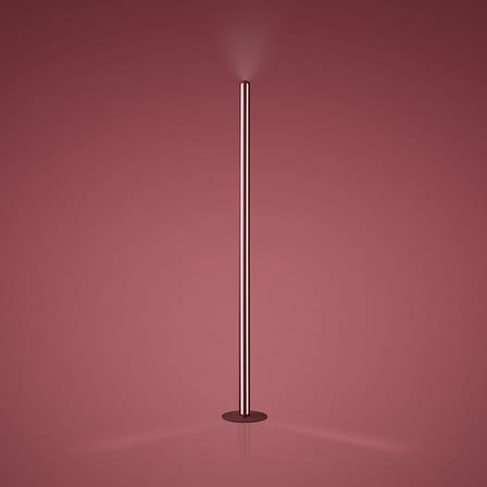 Lampada a stelo Chiaroscura metallo rosso / H 183 cm - Alluminio - Foscarini