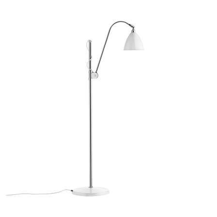 Lampadaire Bestlite BL3 métal blanc / Réédition de 1930 - Gubi