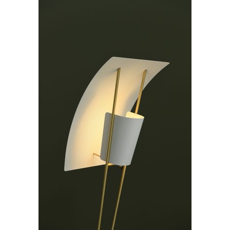 Lampadaire G30 métal blanc or / Réédition 1958, Pierre Guariche - SAMMODE STUDIO