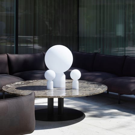 Lampe extérieur sans fil rechargeable Yo Large plastique blanc / LED - H 60 cm - Normann Copenhagen