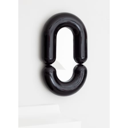 Miroir mural Zodiac Bumper Medium céramique noir /  L 55 x H 90 cm - Jean-Baptiste Fastrez, 2020 - Moustache