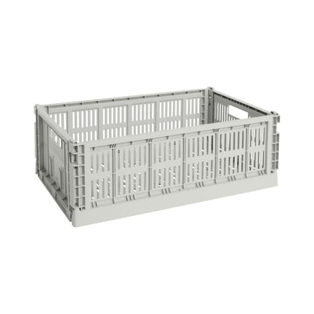 Panier Colour Crate plastique gris Large / 34,5 x 53 cm - Recyclé - Hay
