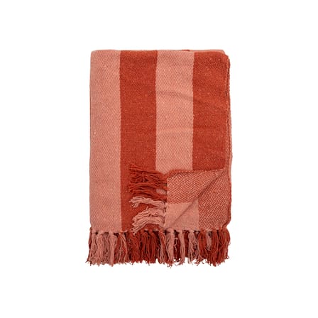 Plaid Frello tissu orange / 160 x 130 cm - Coton recyclé - Bloomingville