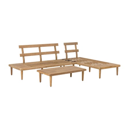 Salon de jardin Cesano / Canapé d'angle + table basse - Bloomingville