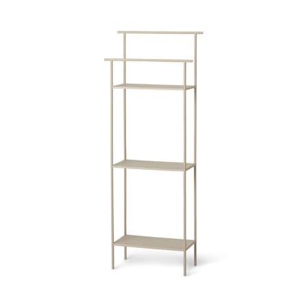 Dora Shelf metal beige / L 30 x Depth. 13 x H 79 cm - Built-in towel rail - Ferm Living