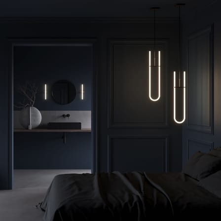 Suspension Curve LED / L 16 x H 70 cm - 101 COPENHAGEN