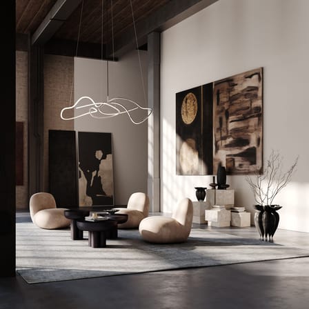 Suspension Ghost Big LED / 155 x 82 x H 50 cm - 101 COPENHAGEN