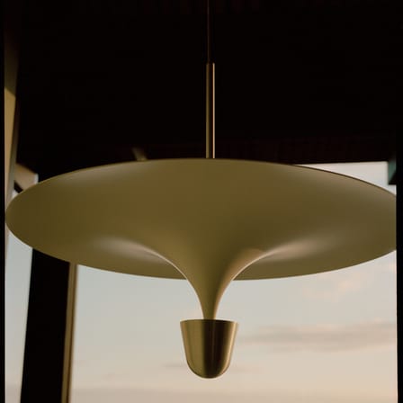 Suspension Kantarell LED métal blanc / Ø 60 cm - NEW WORKS