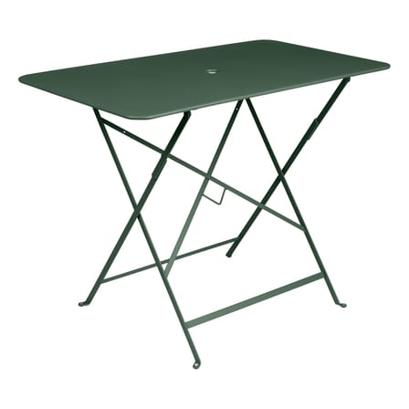 Table pliante Bistro métal vert / 97 x 57 cm - 4 personnes - Trou parasol - Fermob