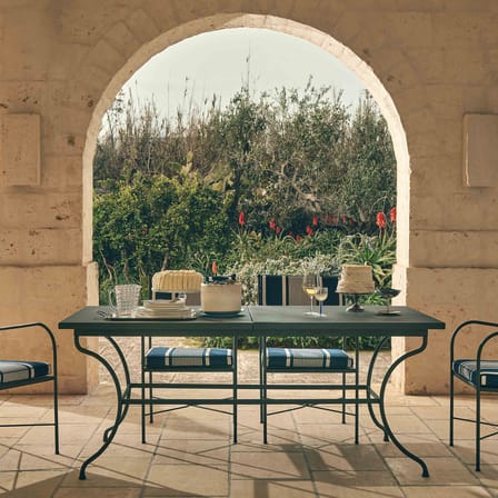 Table à rallonge Igea métal gris / L 180 à 240 cm - Unopiu