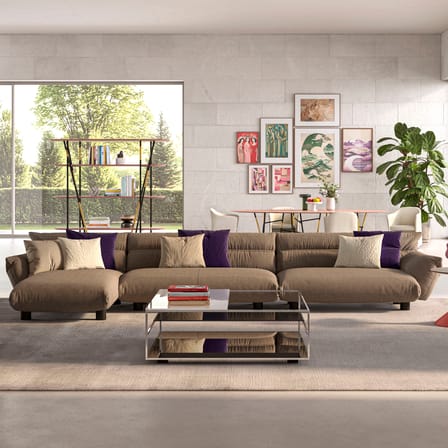 Tavolino Floe vetro nero / 120 x 120 cm - Piano/vassoio riposizionabile - Cappellini