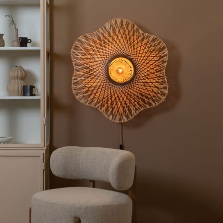 Applique avec prise Madura / Ø 87 cm - Bambou - GOOD&MOJO
