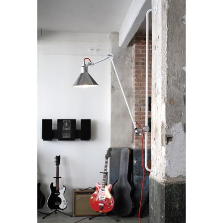 Applique avec prise N°214 métal rouge / Lampe Gras - DCW éditions