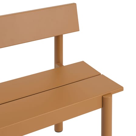 Banc avec dossier Linear métal  / L 110 cm - Muuto