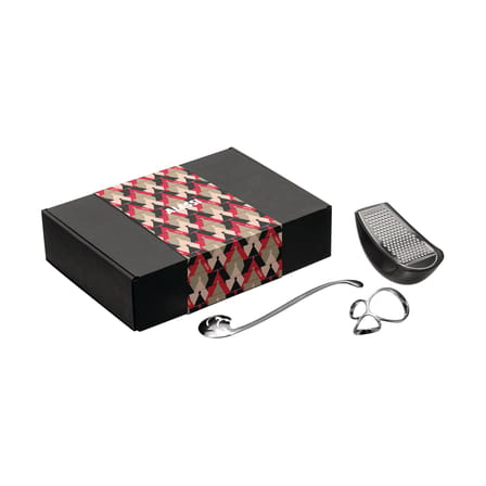 Coffret cadeau Pasta  / Testeur de pâtes + doseur à spaghettis + râpe à fromage - Alessi
