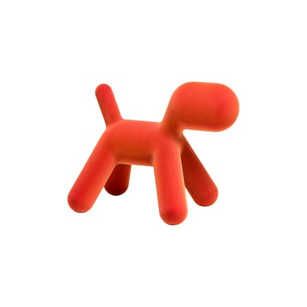 Décoration Puppy XS Floqué tissu orange / Effet velours - L 18,5 cm - Eero Aarnio, 2003 - Magis