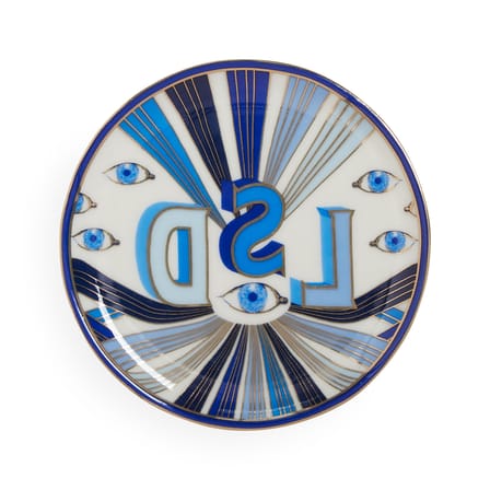Set de 4 dessous de verre Druggist céramique / Porcelaine & or - Jonathan Adler