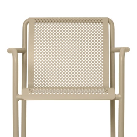 Fauteuil de repas Dapple métal beige / Perforé - Ferm Living