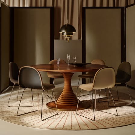 Gepolsterter Stuhl 3D textil braun / Vollständig gepolstert - Gubi