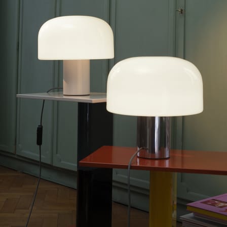 Lampe de table Bellhop Glass T verre argent - Flos