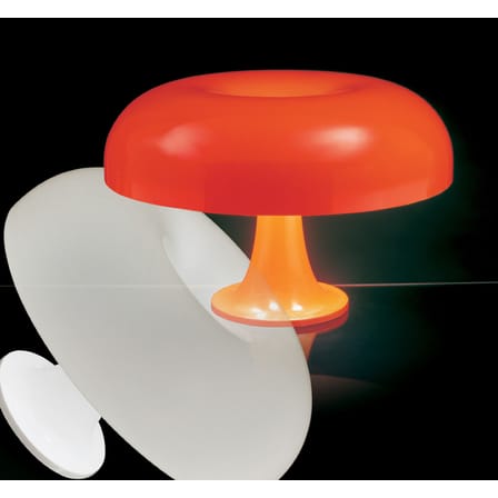 Lampe de table Masters' Pieces - Nesso plastique blanc / 1967 - Ø 54 cm - Artemide