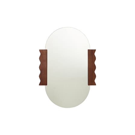 Miroir mural Heju X Nobodinoz bois marron / Small - 53 x 75 cm - NOBODINOZ