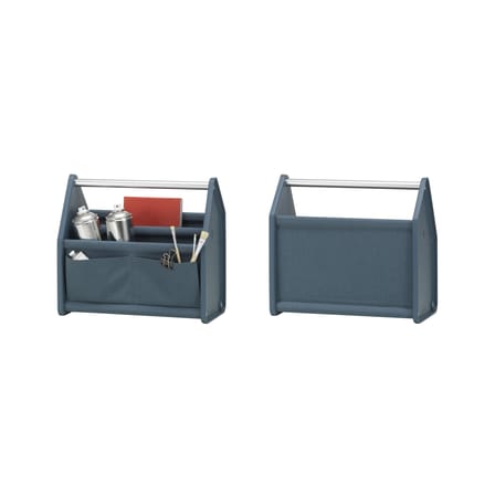 Panier Locker Box SMALL tissu bleu / Organiseur de bureau - L 36,5 cm / Konstantin Grcic, 2021 - Vitra