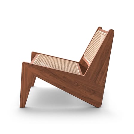 Poltrona Kangaroo legno naturale / Omaggio a Pierre Jeanneret, 1950' - Paglia di Vienna - CASSINA