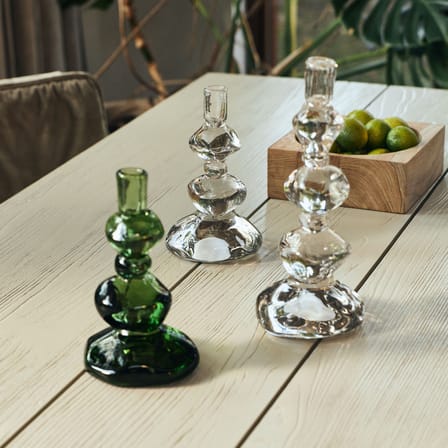 Portacandela  vetro verde Medio di Nienke Sikkem / H 23 cm - HK LIVING