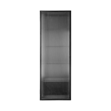 Rangement mural Haze métal noir / L 35 x H 100 cm - Verre cannelé - Ferm Living