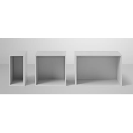 Stacked Shelf wood grey / Small rectangulaire 43x21 cm / Avec fond - Muuto