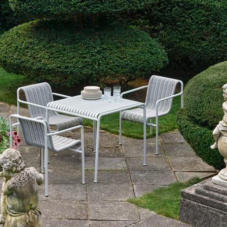 Palissade Square table metal grey 80 x 80 - R & E Bouroullec - Hay