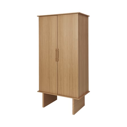 Schrank Stilt holz natur / Kleiderschrank - B 90 x H 186 cm / Mit Kleiderstange - Ferm Living