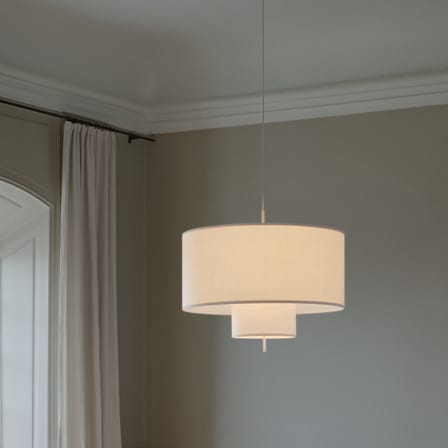 Suspension Margin tissu blanc / Ø 88 x H 57 cm - NEW WORKS