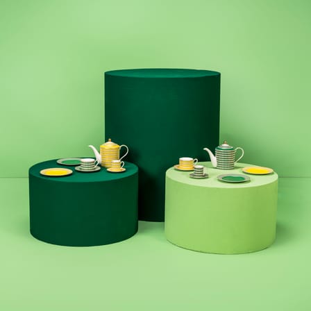 Set de 4 tasses à thé + soucoupes Chess / 200 ml - Pols Potten