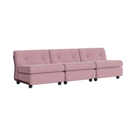 Divano destro Amanta tessuto rosa / 3 posti - L 238 cm / Riedizione 1966, Mario Bellini - Hay