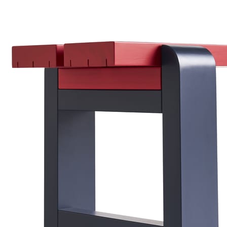 Banc Weekday Duo bois bleu rouge multicolore / L 111 cm - Hay