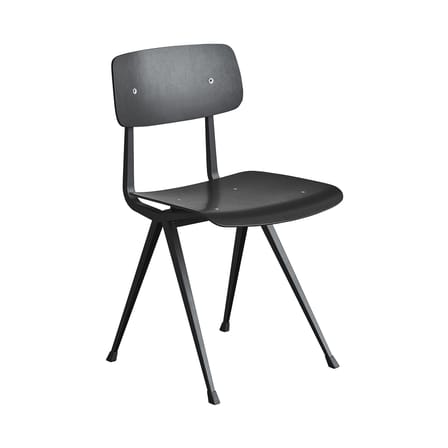 Chaise Result bois noir / Réédition 1958 - Hay