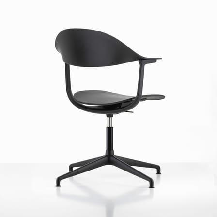 Fauteuil pivotant Mynt noir / Plastique recyclé - Vitra
