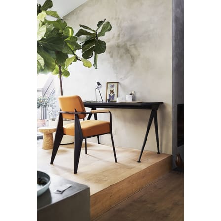 Fauteuil rembourré Fauteuil Direction tissu bleu / Jean Prouvé, 1951 - Vitra
