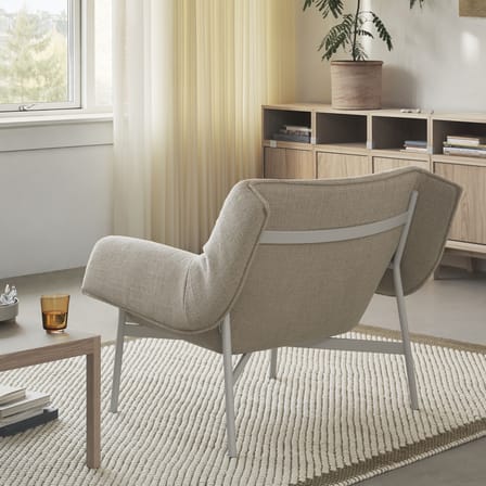 Fauteuil rembourré Wrap tissu beige - Muuto