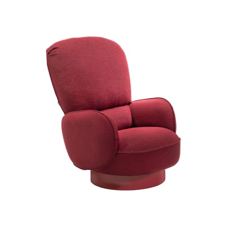 Fauteuil pivotant Yori-Kiri tissu rouge / Dossier inclinable - Zanotta